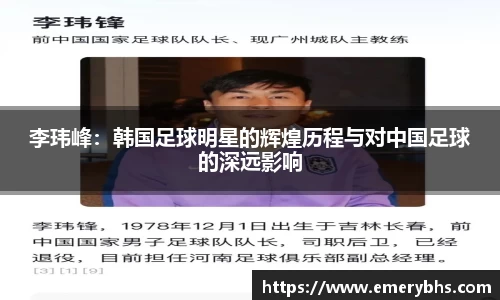 李玮峰：韩国足球明星的辉煌历程与对中国足球的深远影响